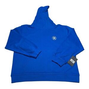 G/FORE 2023 Summer Tour Golf Hoodie Mens L Blue Terry Heavyweight Pullover NWT